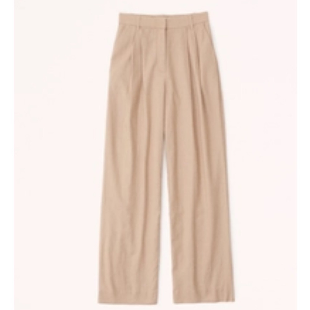 NWT A&F Curve Love A&F Sloane Tailored Linen-Blend Pant